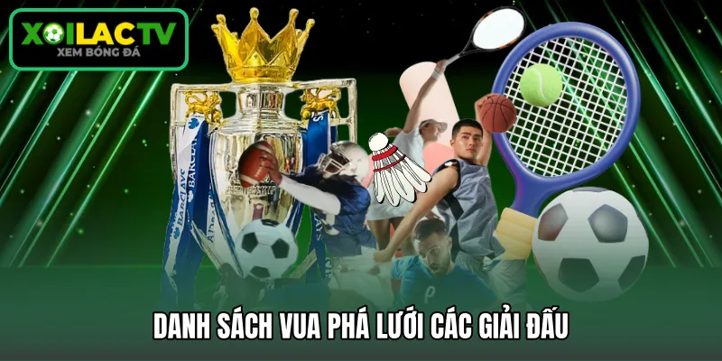 Danh sách vua phá lưới các giải đấu